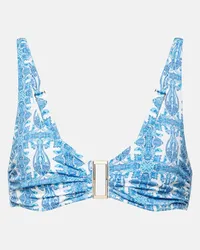 Melissa Odabash Top bikini Bel Air con stampa Blu