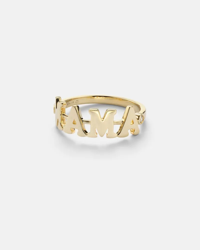 Yvonne Léon Yvonne Léon Anello Mama in oro 9kt con diamanti Oro