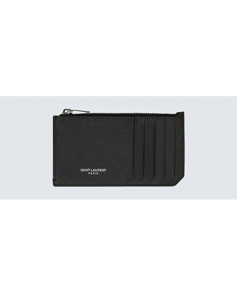 Saint Laurent Portacarte in pelle Nero