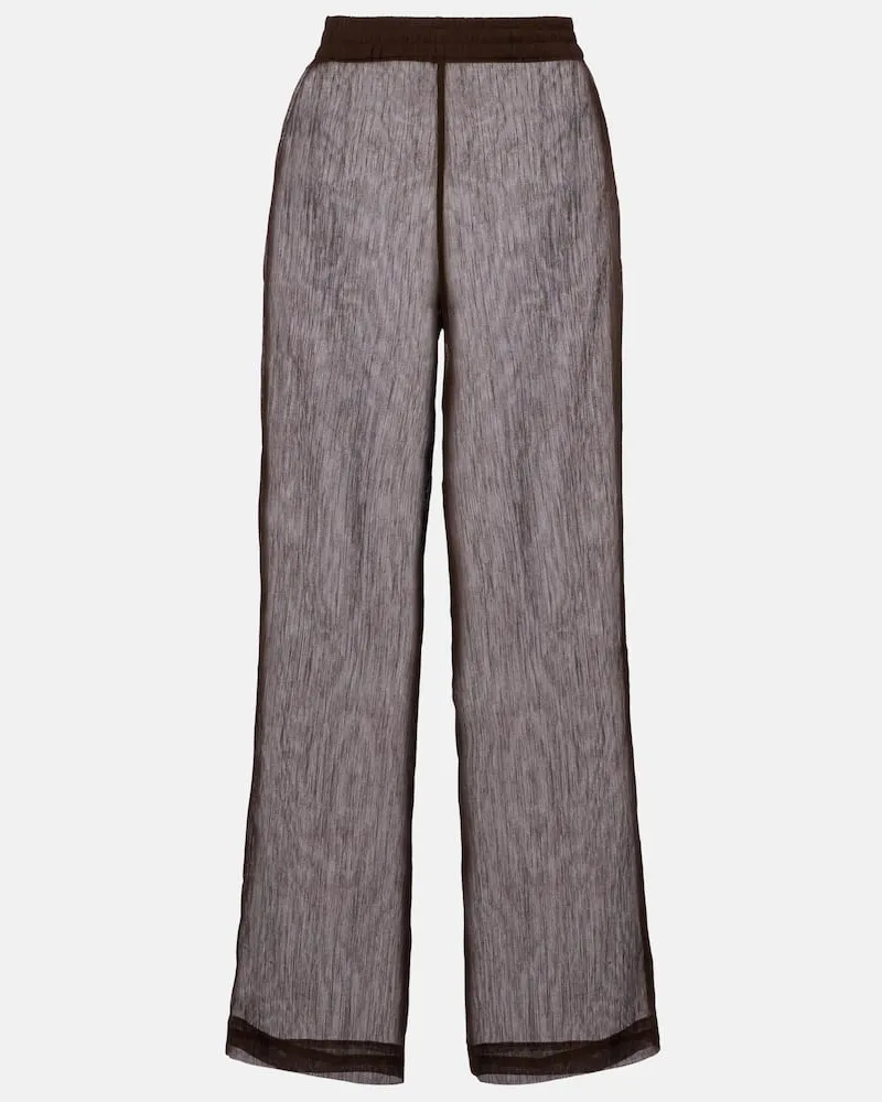 JADE SWIM Pantaloni regular Mika a vita alta Marrone