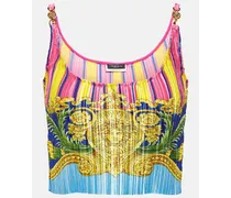 Versace Top cropped Medusa Palm Springs Multicolore