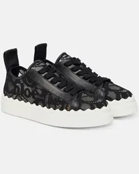 Chloé Chloé Sneakers Lauren in pizzo Nero