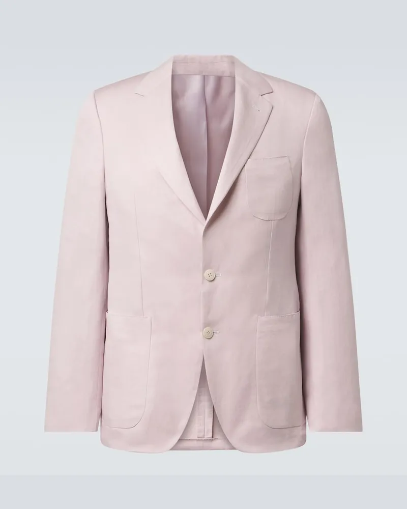 Canali Blazer in lino e seta Viola
