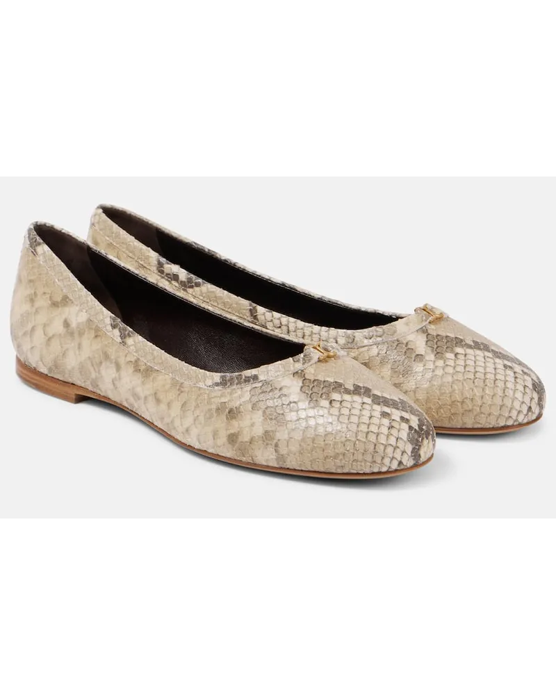 Chloé ChloÃ© Ballerine Marcie in pelle stampata Beige
