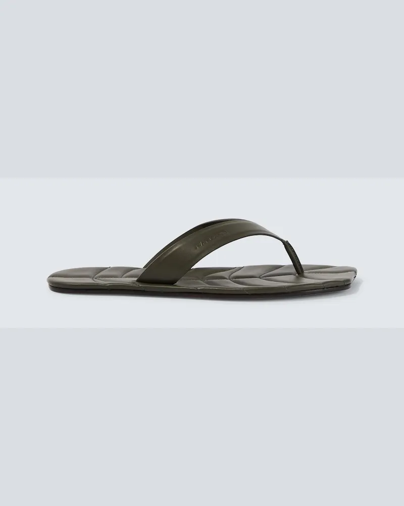 J.W.Anderson Sandali infradito Leaf in pelle Verde