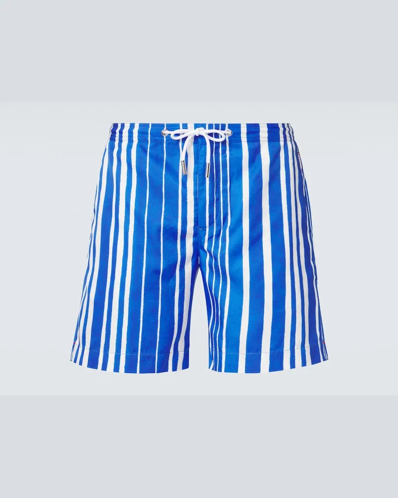 Orlebar Brown Costume da bagno Bulldog a righe Blu