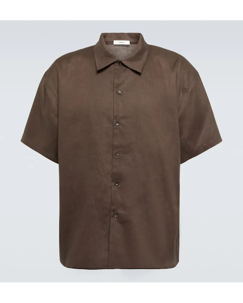 COMMAS Camicia in lino Marrone