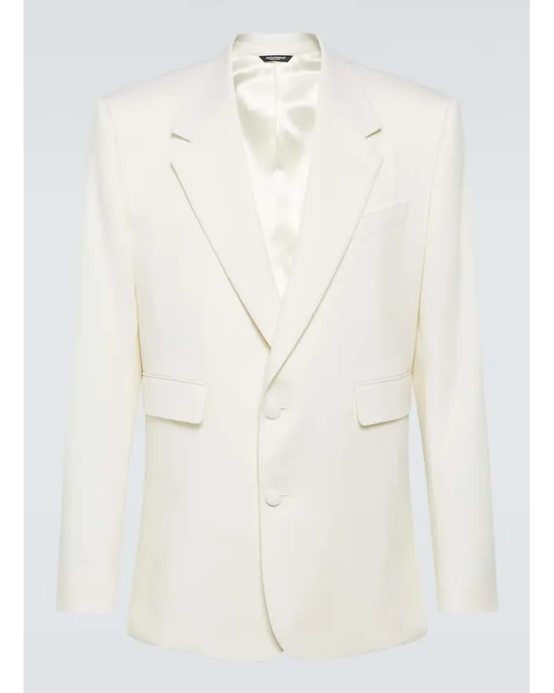 Dolce & Gabbana Blazer monopetto in lana Bianco
