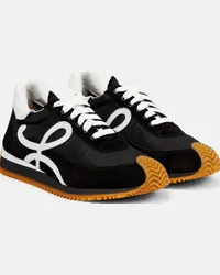 Loewe Sneakers Flow Runner in suede e tessuto Nero