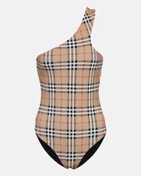 Burberry Costume intero monospalla Vintage Check Multicolore