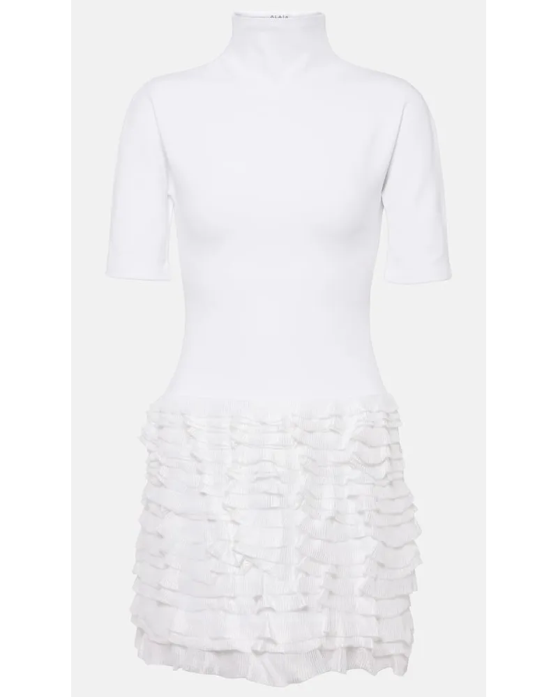 Alaïa AlaÃ¯a Miniabito in jersey Bianco