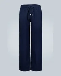 Vilebrequin Pantaloni Pacha in lino Blu