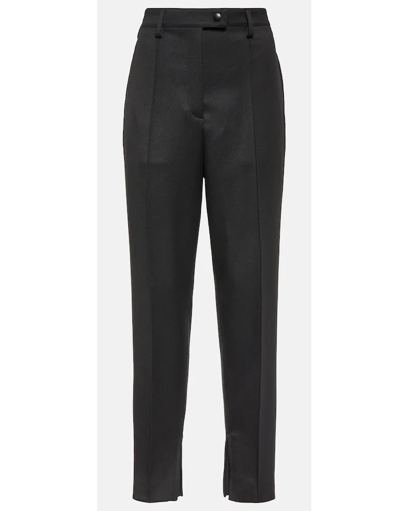 Prada Pantaloni a vita alta Nero