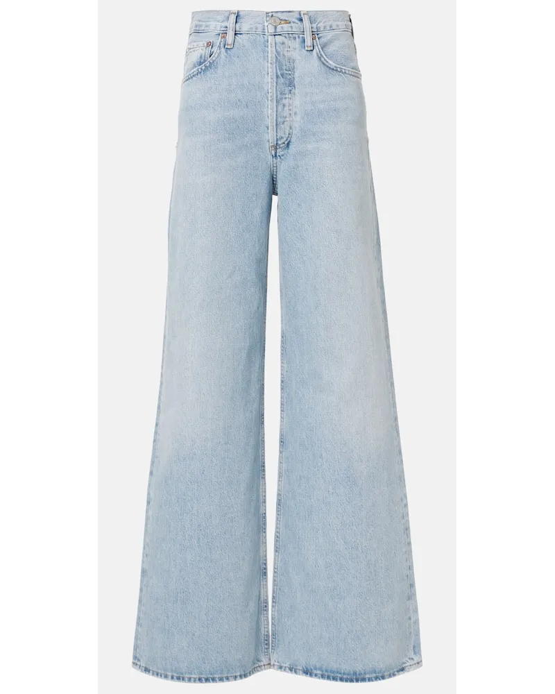 AGOLDE Jeans a gamba larga Dame Jean a vita alta Blu