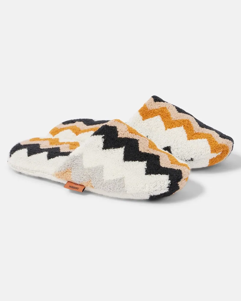 Missoni Pantofole Best in spugna a zig zag Multicolore
