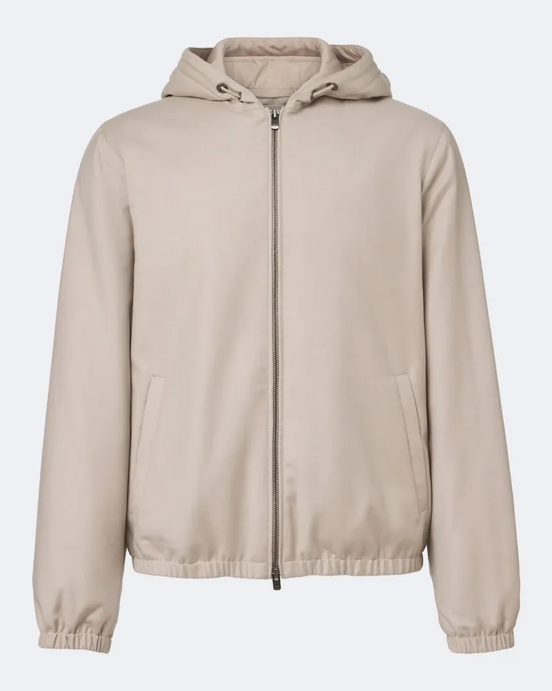 AGNONA Giacca in lana con cappuccio Beige
