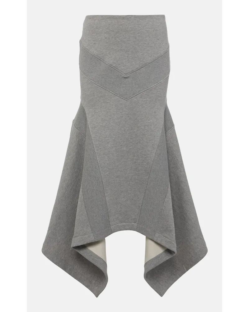 ATTICO Gonna midi in cotone Grigio