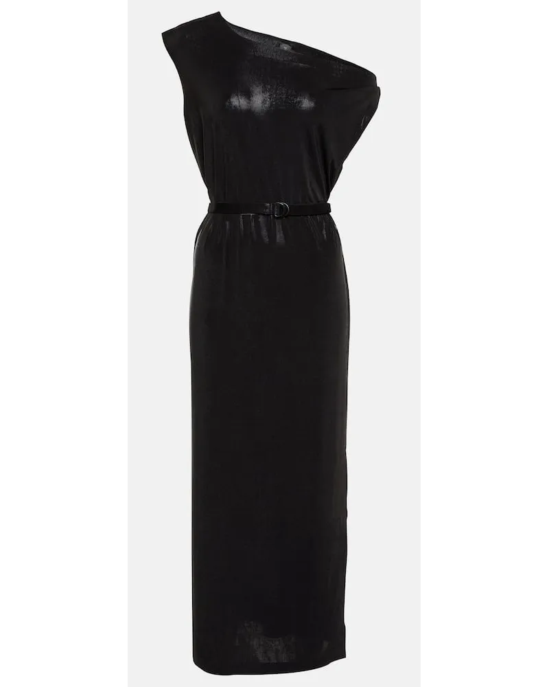Norma Kamali Abito midi in lamÃ Nero