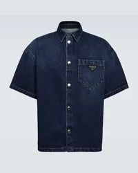 Prada Camicia bowling di jeans Blu