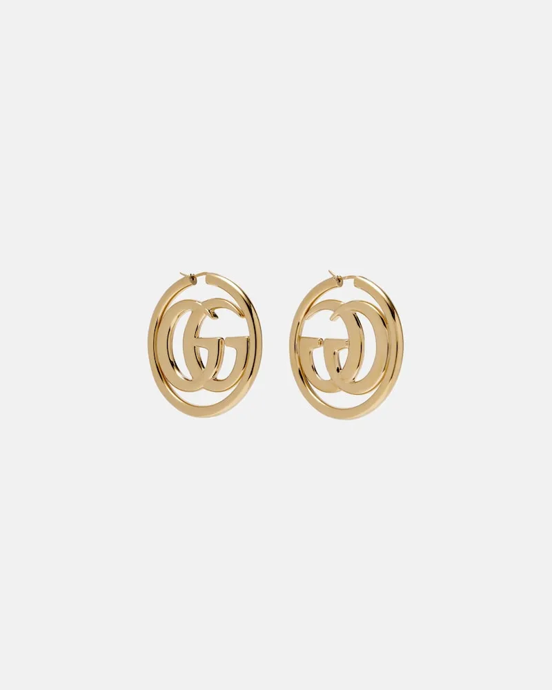 Gucci Orecchini a cerchio GG Marmont Oro