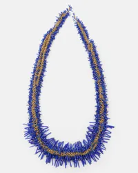 Dries van Noten Collana con perline Blu