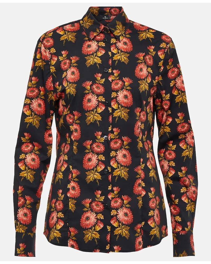 Etro Camicia in misto cotone con stampa Multicolore