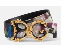 Dolce & Gabbana Cintura DG Girls 40mm in raso con stampa Multicolore
