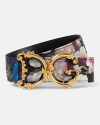 Dolce & Gabbana Cintura DG Girls 40mm in raso con stampa Multicolore