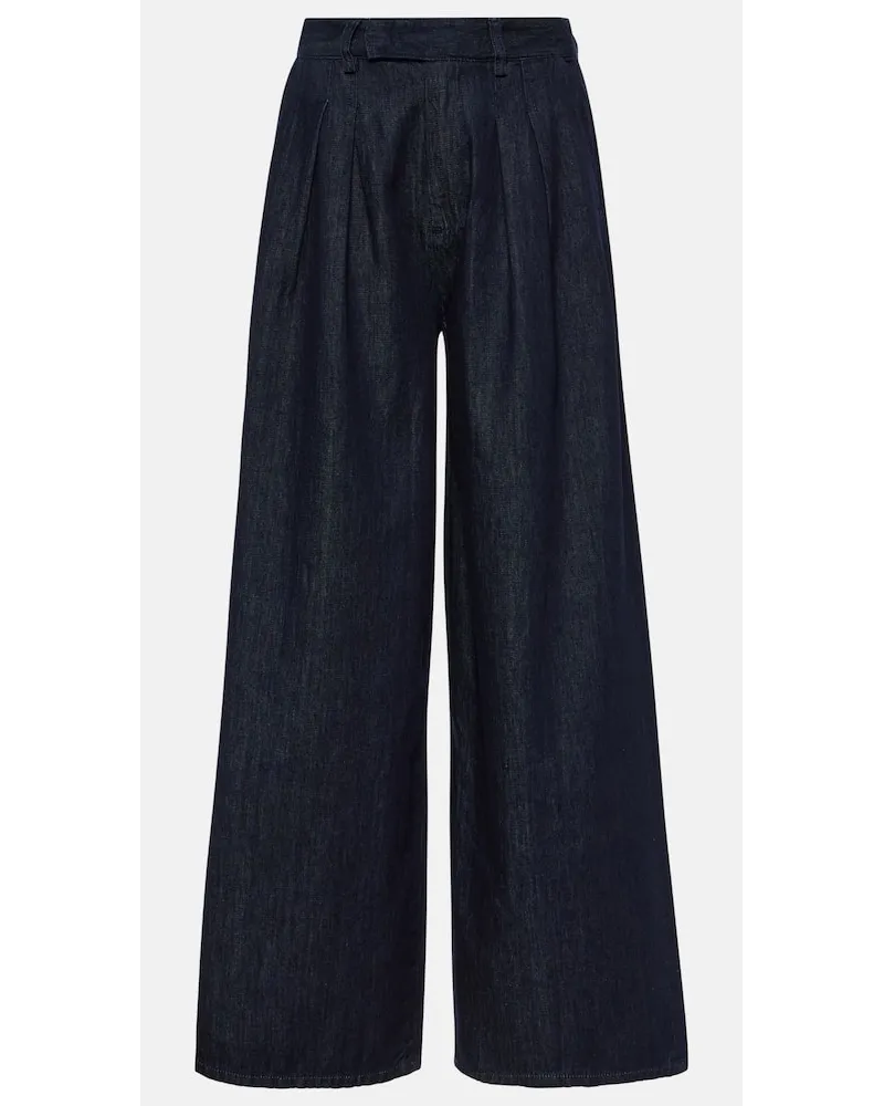 FRANKIE Shop Jeans Nolan a gamba larga e vita alta Blu