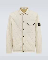 Stone Island Giacca trapuntata Compass in misto cotone Beige