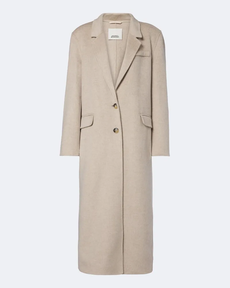 Isabel Marant Cappotto Clesa in lana e cashmere Beige