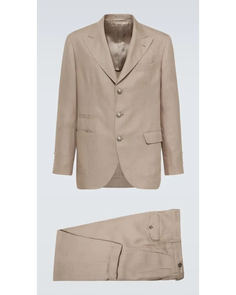 Brunello Cucinelli Abito in lino Beige