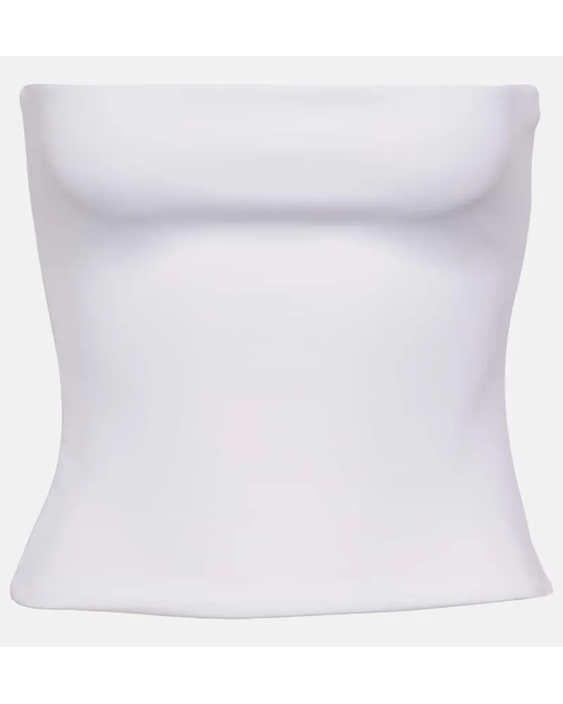WARDROBE.NYC Top a fascia in jersey Bianco