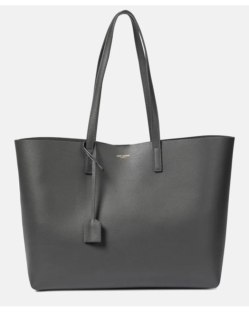 Saint Laurent Shopper in pelle Grigio