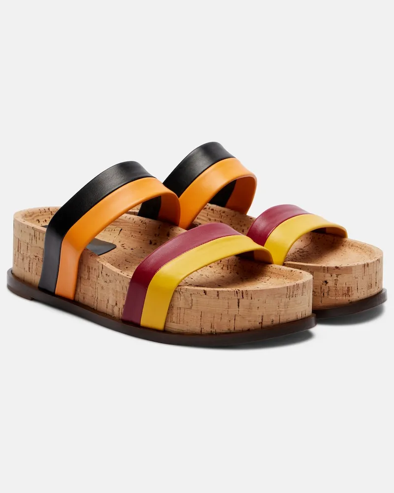Gabriela Hearst Sandali Striker in pelle con platform Multicolore
