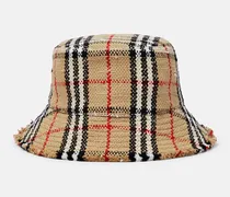 Cappello da pescatore Vintage Check in bouclé