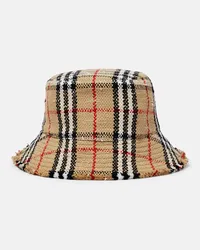 Burberry Cappello da pescatore Vintage Check in bouclé Beige