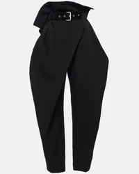 J.W.Anderson Pantaloni tapered in lana a vita alta Nero