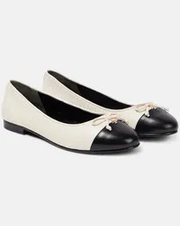 Tory Burch Ballerine in pelle matelassé Bianco