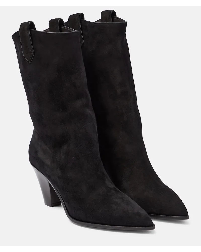 Aquazzura Stivali texani Boogie in suede Nero