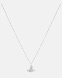 Vivienne Westwood Collana Orb con pendente e cristalli Argento