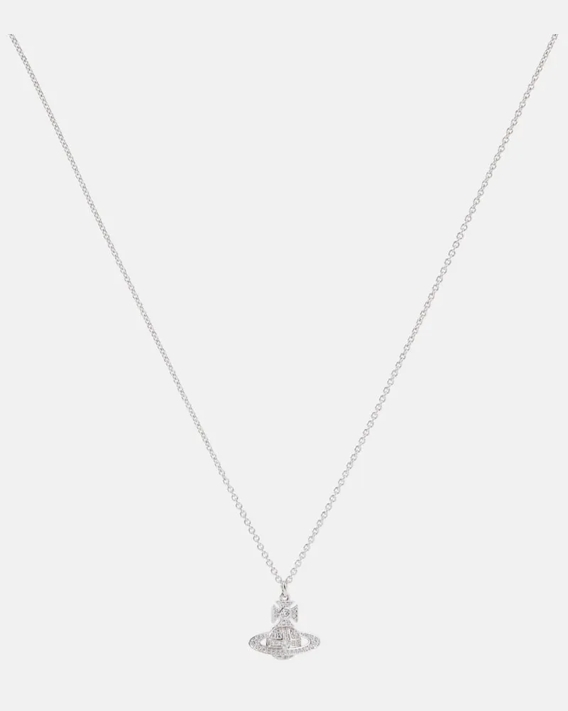 Vivienne Westwood Collana Orb con pendente e cristalli Argento