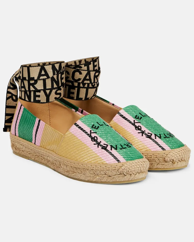 Stella McCartney Espadrillas Gaia a righe con logo Multicolore