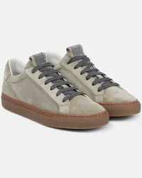 Brunello Cucinelli Sneakers in suede Grigio