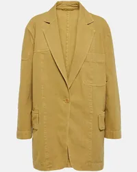 Max Mara Blazer oversize Dizzy in canvas Giallo