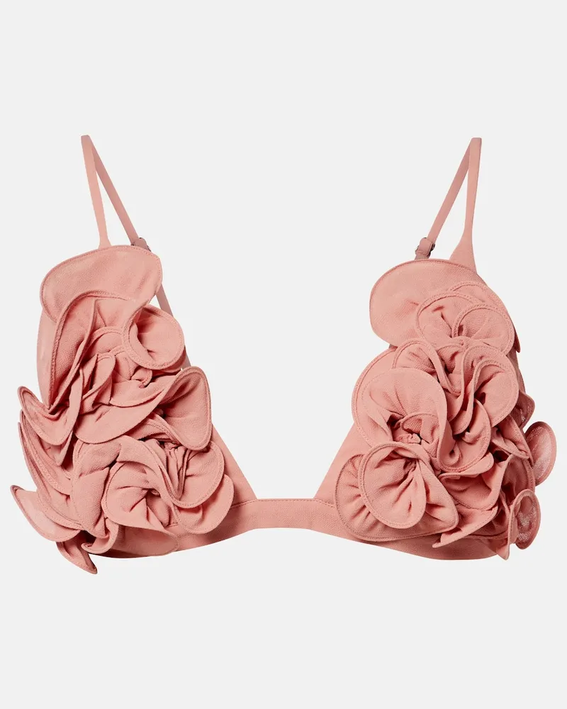 Adriana Degreas Top con volant Rosa
