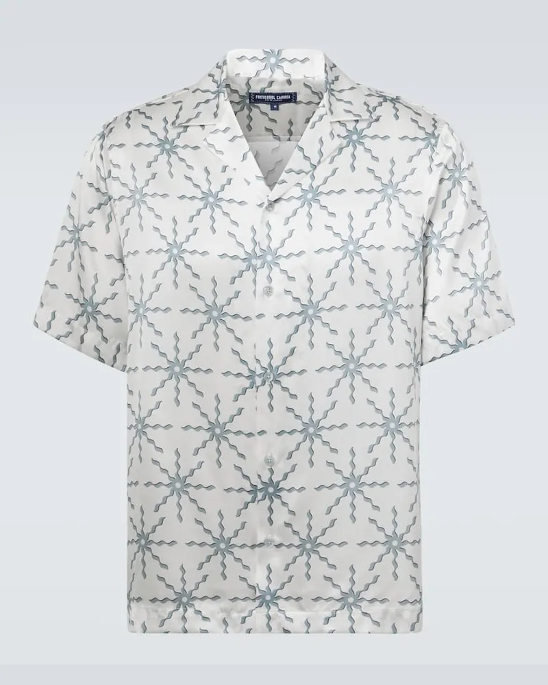 Frescobol Carioca Camicia Roberto in seta Bianco
