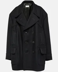 Maison Margiela Cappotto oversize Kaban in misto lana Nero