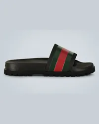 Gucci Sandali Web Stripe Nero