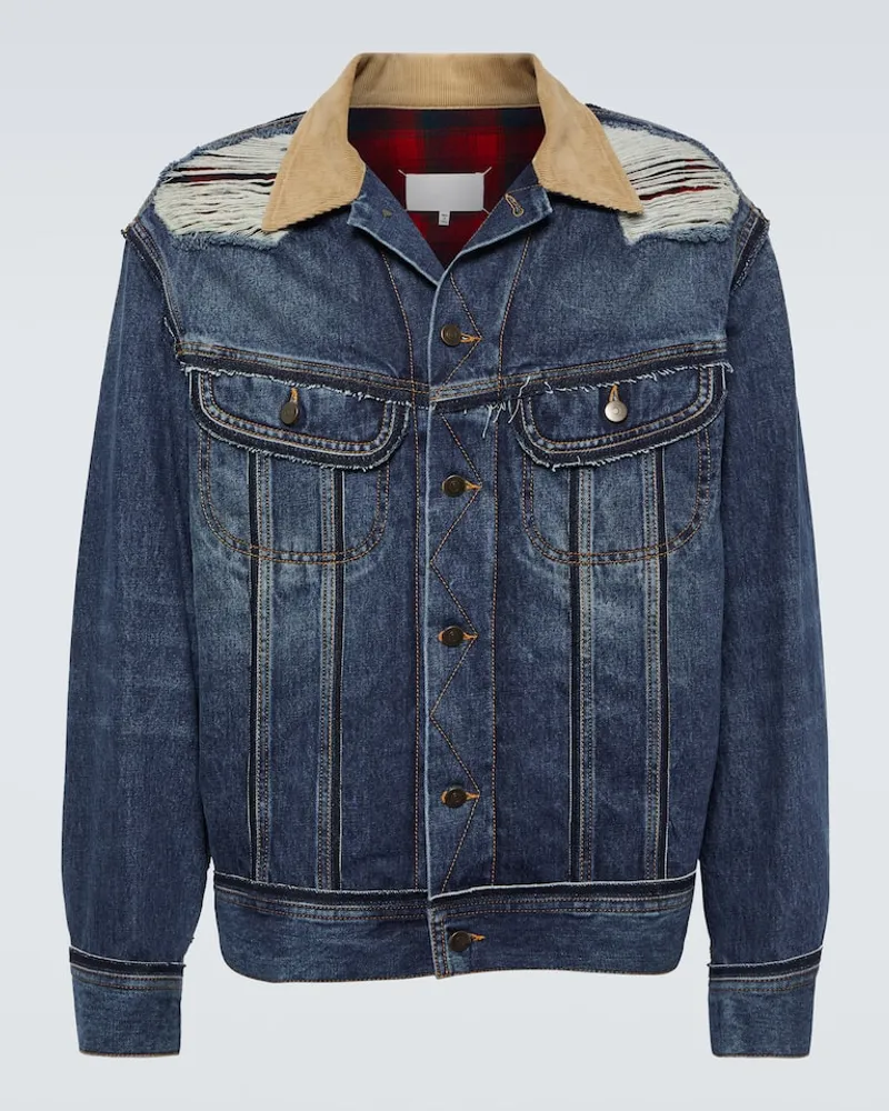 Maison Margiela Giacca di jeans distressed Blu